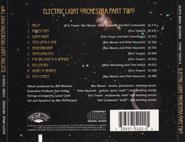 Electric Light Orchestra Part II - Electric Light Orchestra Part Two (CD)