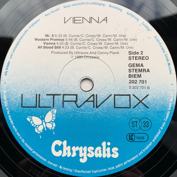 Ultravox - Vienna (LP Tweedehands)