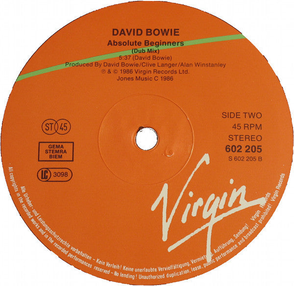 David Bowie - Absolute Beginners (12" Tweedehands)