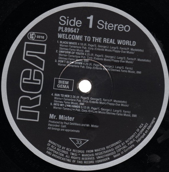 Mr. Mister - Welcome To The Real World (LP Tweedehands)