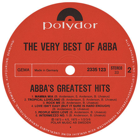 ABBA - The Very Best Of ABBA (ABBA's Greatest Hits) (LP Tweedehands) - Discords.nl