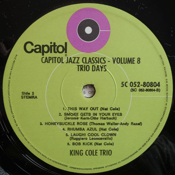 Nat King Cole Trio, The - Trio Days (LP Tweedehands) - Discords.nl