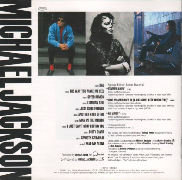 Michael Jackson = Michael Jackson - Bad = バッド (CD) - Discords.nl