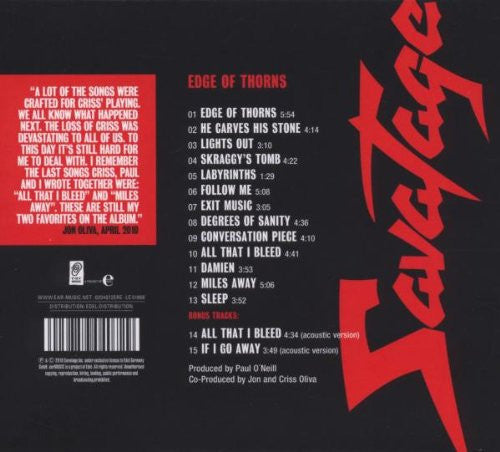 Savatage - Edge Of Thorns (CD)