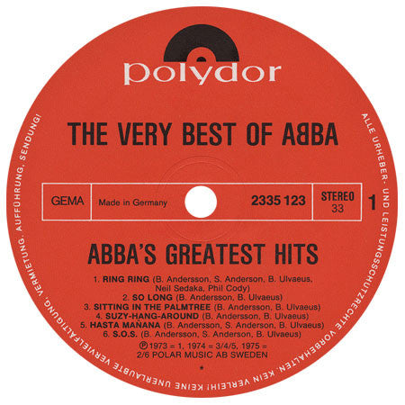 ABBA - The Very Best Of ABBA (ABBA's Greatest Hits) (LP Tweedehands)