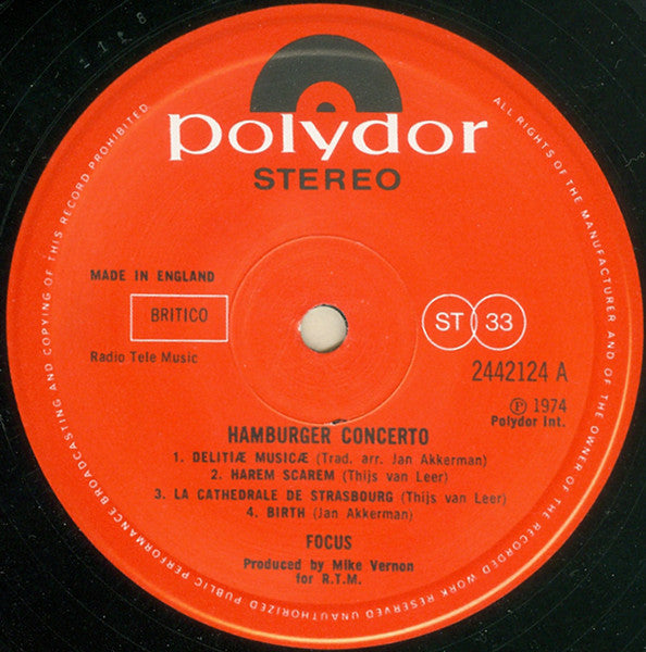 Focus (2) - Hamburger Concerto (LP Tweedehands)
