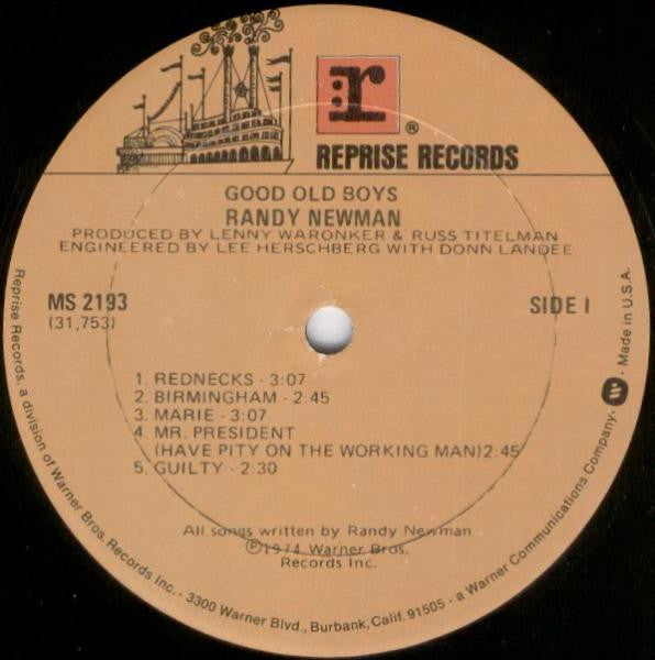 Randy Newman - Good Old Boys (LP Tweedehands)