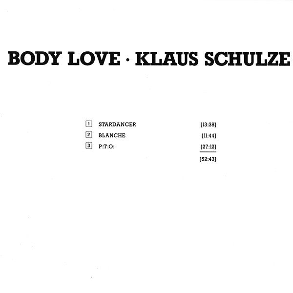 Klaus Schulze - Body Love (CD Tweedehands)
