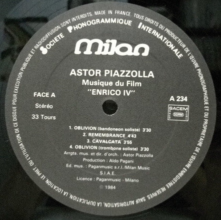 Astor Piazzolla - Henri IV Le Roi Fou / Enrico IV (Bande Originale Du Film) (LP Tweedehands) - Discords.nl