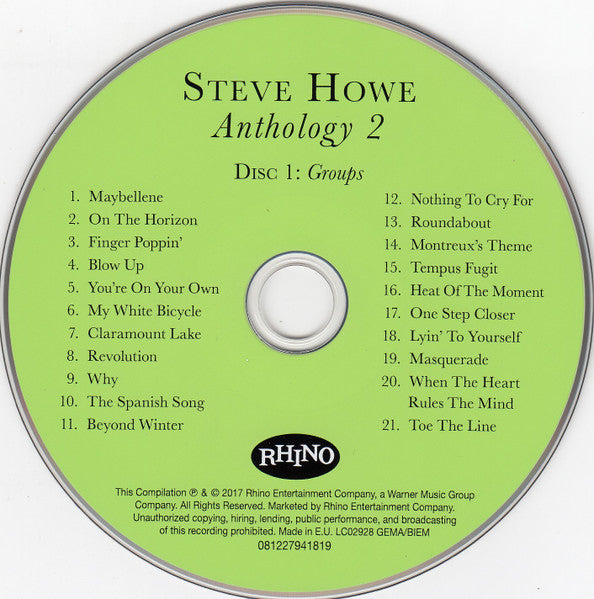 Steve Howe - Anthology 2 (Groups & Collaborations) (CD)