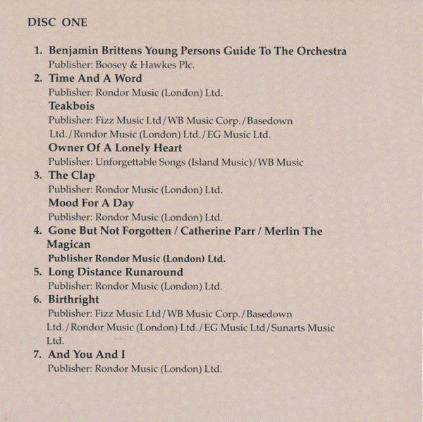 Anderson Bruford Wakeman Howe - An Evening Of Yes Music Plus (CD Tweedehands)