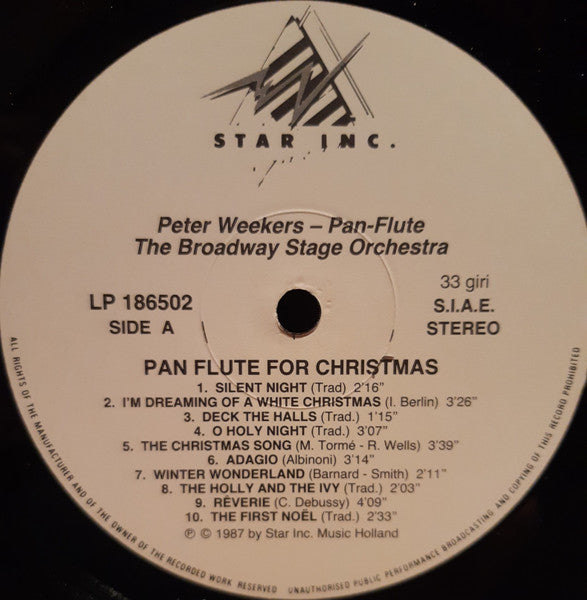 Peter Weekers - Pan Flute For Christmas (LP Tweedehands)