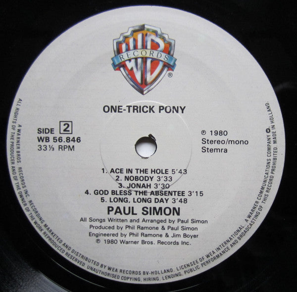 Paul Simon - One-Trick Pony (LP Tweedehands)