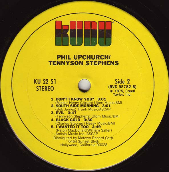 Phil Upchurch / Tennyson Stephens - Upchurch/Tennyson (LP Tweedehands) - Discords.nl