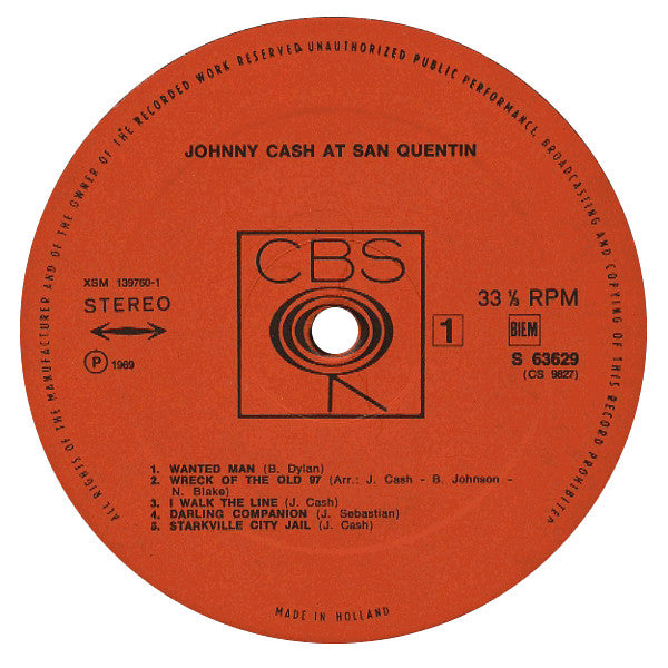 Johnny Cash - Johnny Cash At San Quentin (LP Tweedehands)