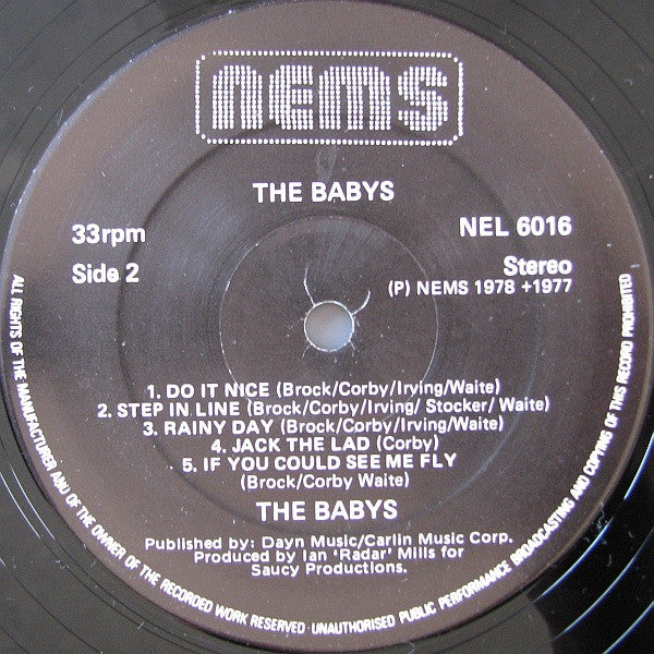 Babys, The - The Babys (LP Tweedehands)