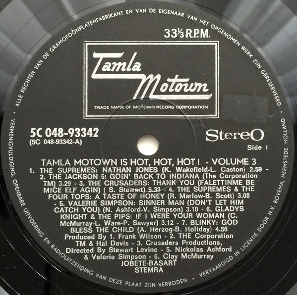 Various - Tamla-Motown Is Hot, Hot, Hot! Volume 3 (LP Tweedehands)