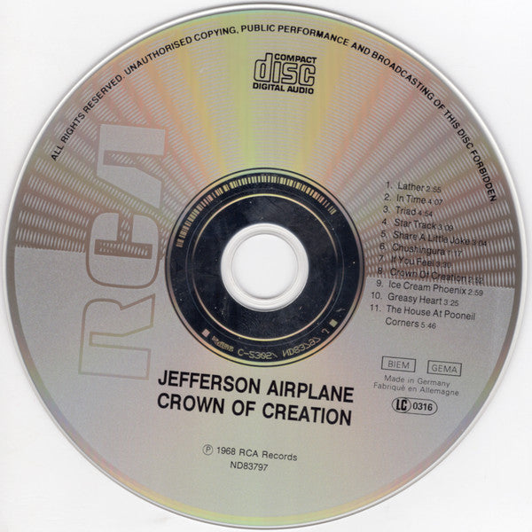 Jefferson Airplane - Crown Of Creation (CD)