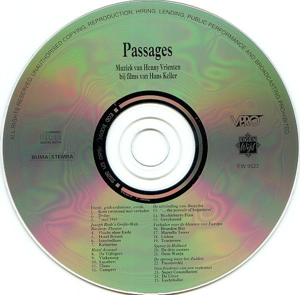 Henny Vrienten - Passages (CD Tweedehands)