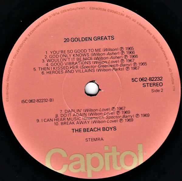 Beach Boys, The - 20 Golden Greats (LP Tweedehands) - Discords.nl
