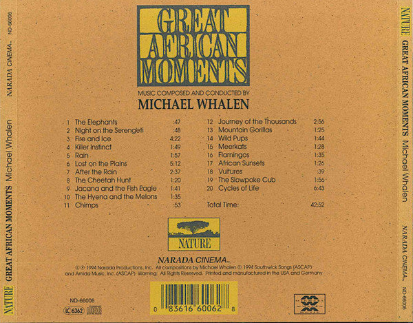 Michael Whalen - Great African Moments (Original Soundtrack) (CD Tweedehands)