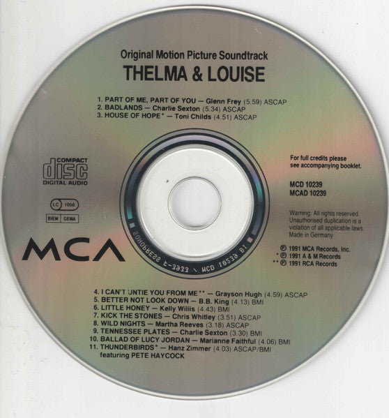 Various - Thelma & Louise (Original Motion Picture Soundtrack) (CD)