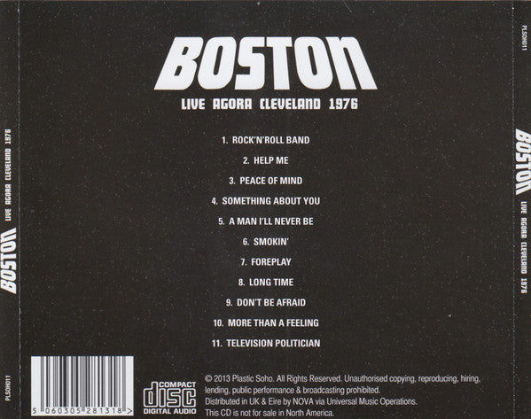 Boston - Live Agora Cleveland 1976 (CD)