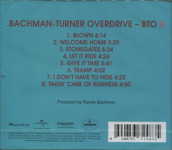 Bachman-Turner Overdrive - Bachman-Turner Overdrive II (CD)