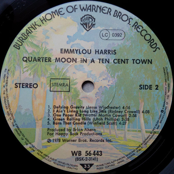 Emmylou Harris - Quarter Moon In A Ten Cent Town (LP Tweedehands)