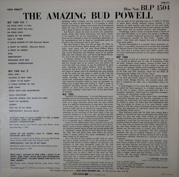 Bud Powell - The Amazing Bud Powell, Volume 2 (LP Tweedehands) - Discords.nl