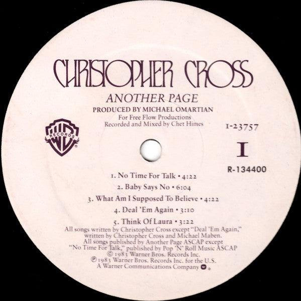 Christopher Cross - Another Page (LP Tweedehands)