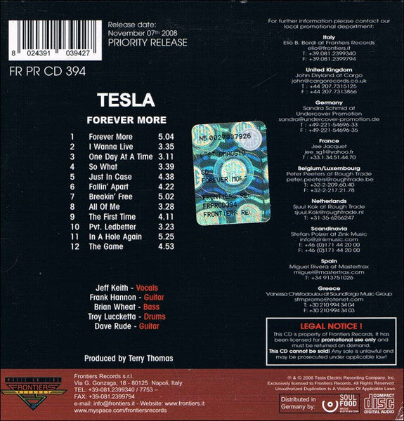 Tesla - Forever More (CD)