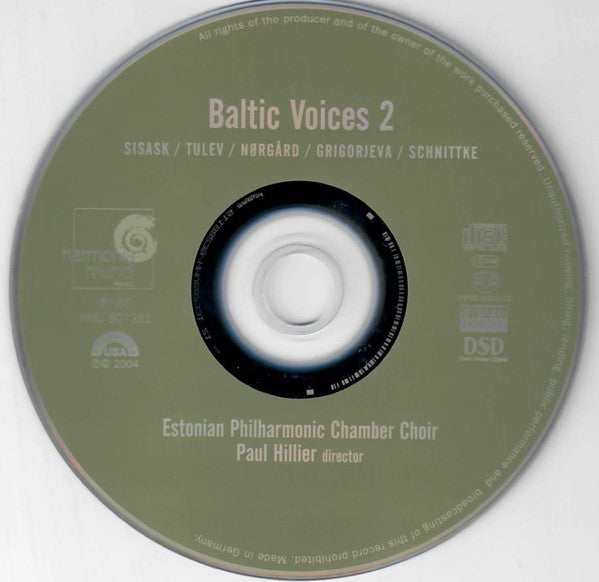 Estonian Philharmonic Chamber Choir / Paul Hillier - Baltic Voices 2 (CD Tweedehands)