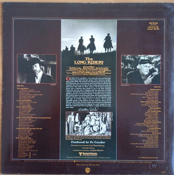 Ry Cooder - The Long Riders (Original Sound Track) (LP Tweedehands) - Discords.nl