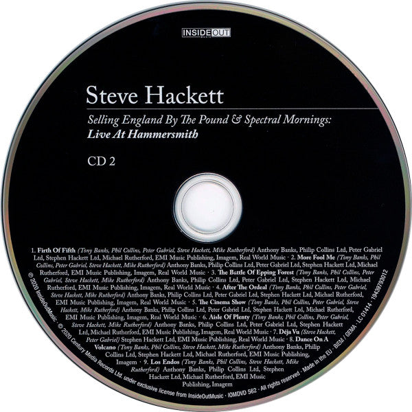 Steve Hackett - Selling England By The Pound & Spectral Mornings: Live At Hammersmith (CD)