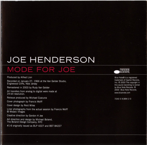 Joe Henderson - Mode For Joe (CD Tweedehands)