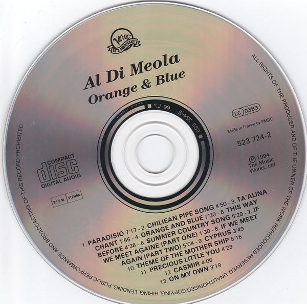 Al Di Meola - Orange And Blue (CD Tweedehands)