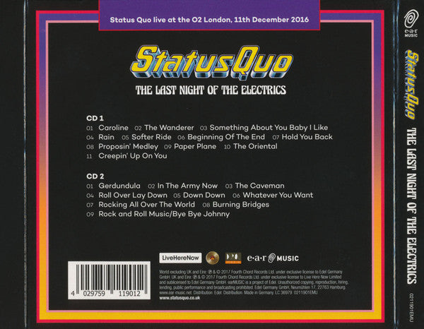 Status Quo - The Last Night Of The Electrics (CD)