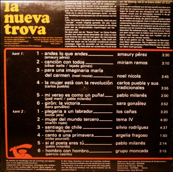 Various - CUBA, La Nueva Trova (LP Tweedehands)