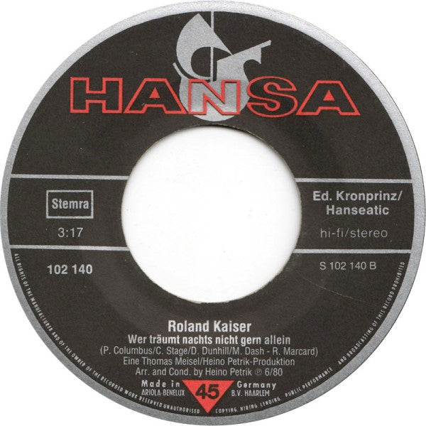 Roland Kaiser - Santa Maria (7-inch Tweedehands)