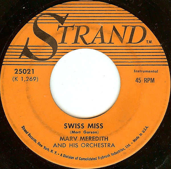 Marv Meredith And His Orchestra - Swiss Miss / Salvation Rock (7-inch Tweedehands) - Discords.nl