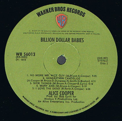 Alice Cooper - Billion Dollar Babies (LP Tweedehands)