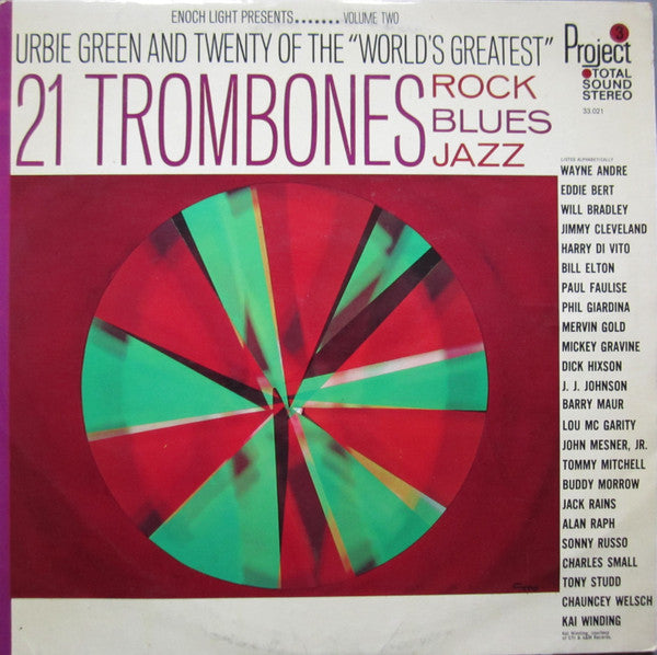 Urbie Green - 21 Trombones  Rock//Blues/Jazz, Volume Two (LP Tweedehands)