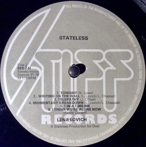 Lene Lovich - Stateless (LP Tweedehands)