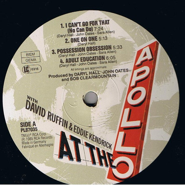 Daryl Hall & John Oates With David Ruffin & Eddie Kendricks - Live At The Apollo (LP Tweedehands)