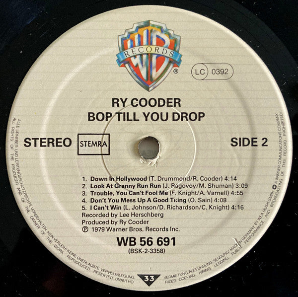 Ry Cooder - Bop Till You Drop (LP Tweedehands) - Discords.nl