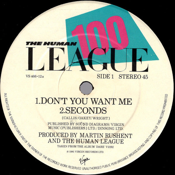 Human League, The - Don't You Want Me (12" Tweedehands) - Discords.nl