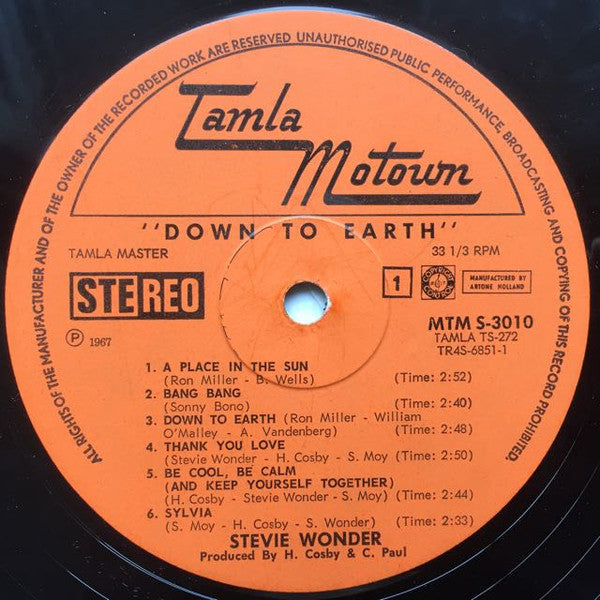 Stevie Wonder - Down To Earth (LP Tweedehands)