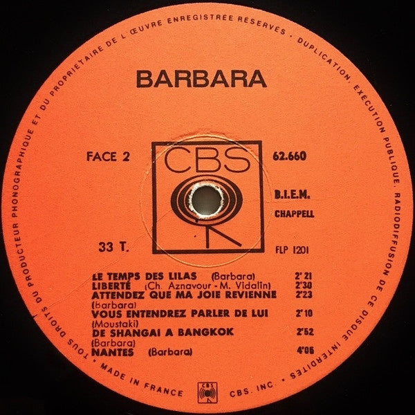 Barbara (5) - Dis, Quand Reviendras-tu ? (LP Tweedehands)