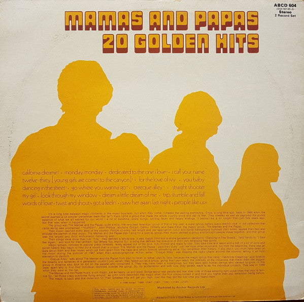 Mamas & The Papas, The - 20 Golden Hits (LP Tweedehands)